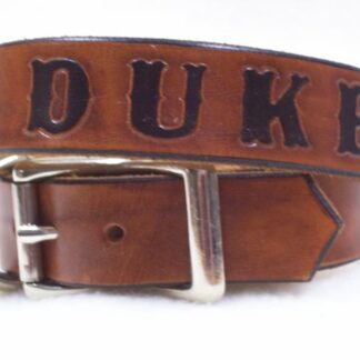 Classic Timber Brown Leather Dog Collar