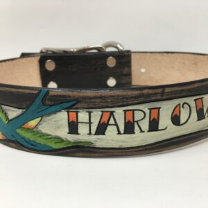 Swallow Tattoo Banner Dog Collar