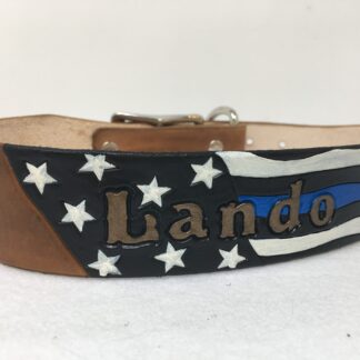 Police Flag Dog Collar