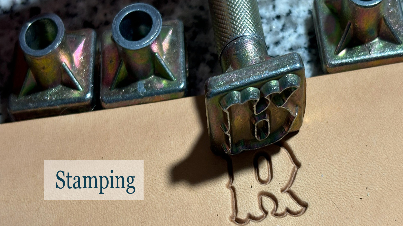 Leather is wet and Stamped